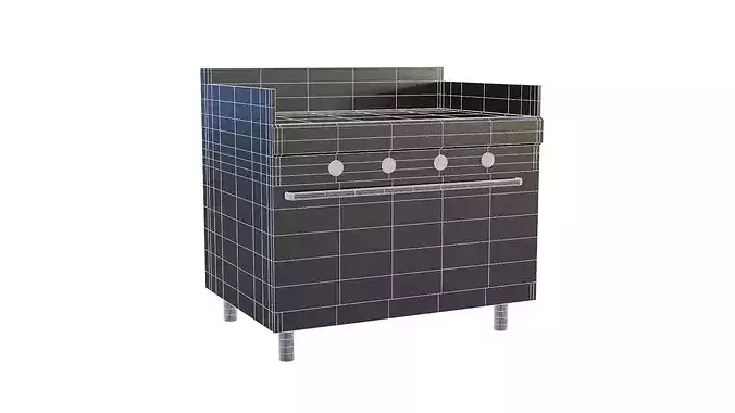 Medium Res Commercial or Industrial Hotplate 3D model 3