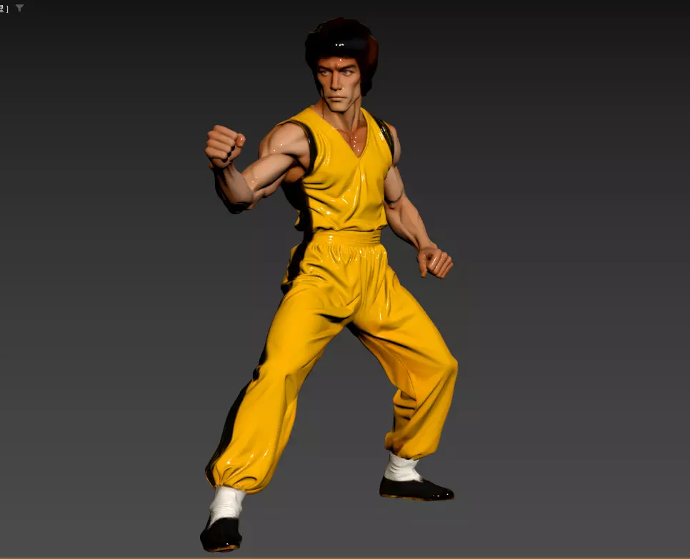 B27- Chinese Style Scene - Bruce Lee under the name of Kung Fu 3D model