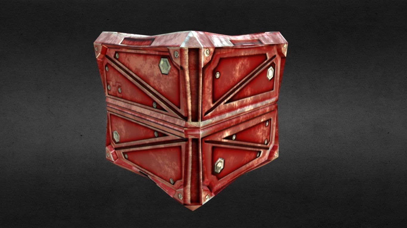 PBR Low-Poly Steampunk Crate  Low-poly 3D model_13