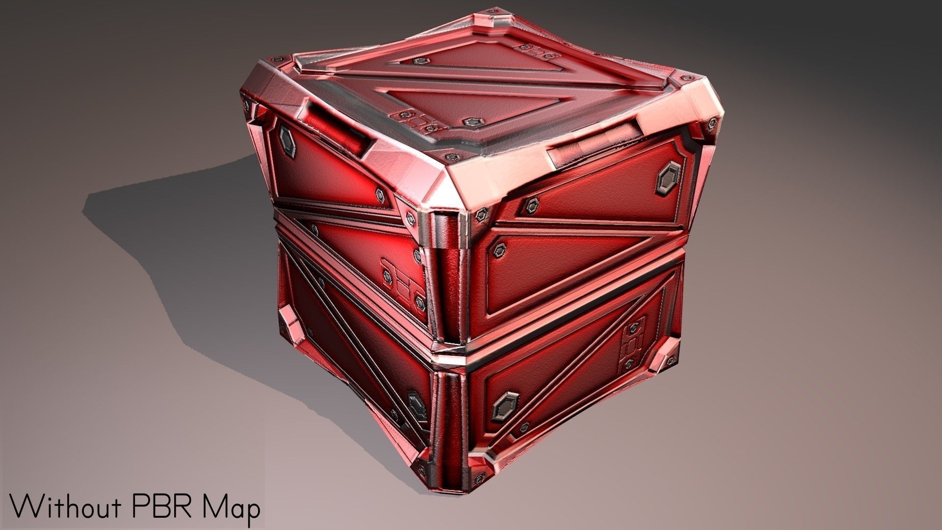 PBR Low-Poly Steampunk Crate  Low-poly 3D model_5