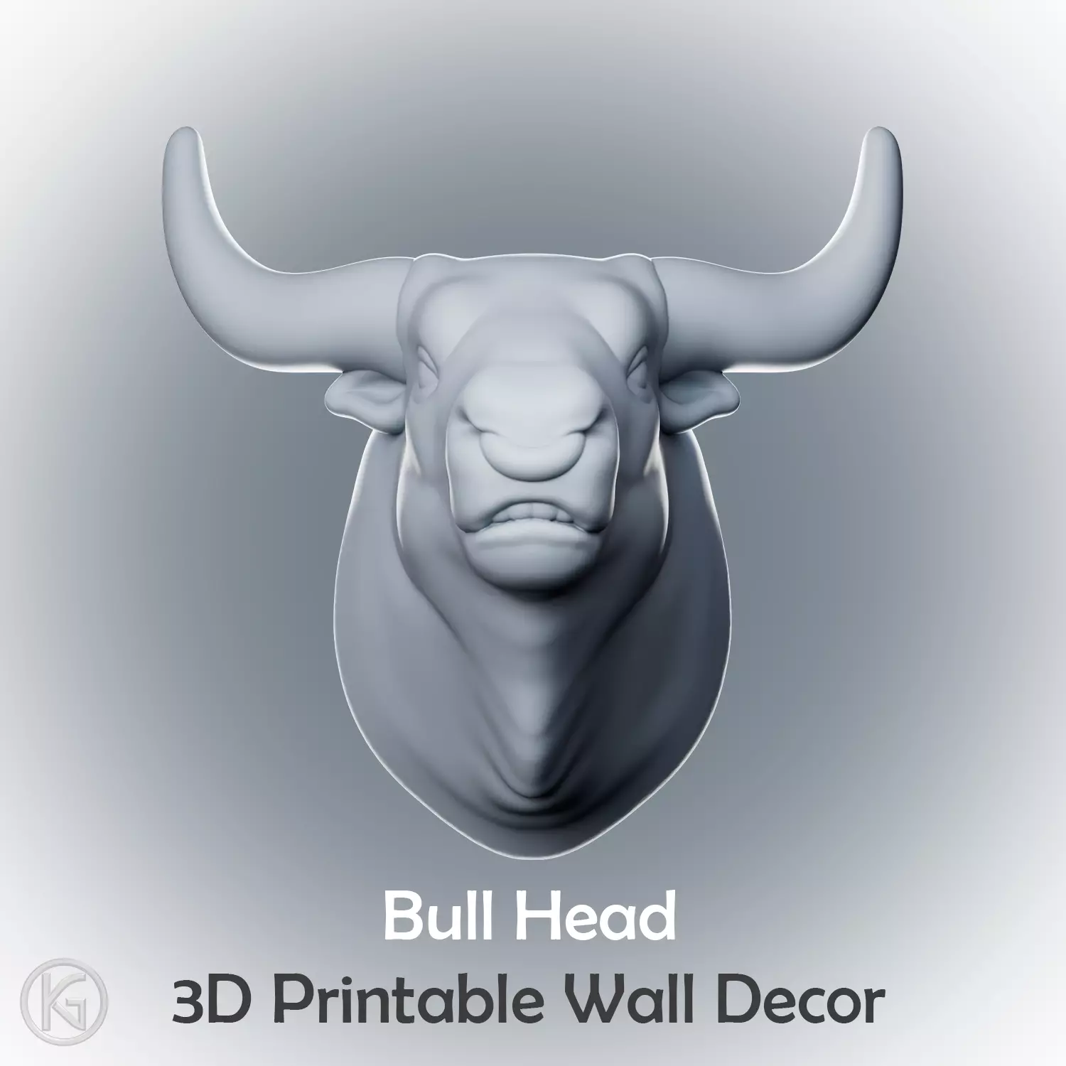 Bull Head Wall Decor STL 3D print model