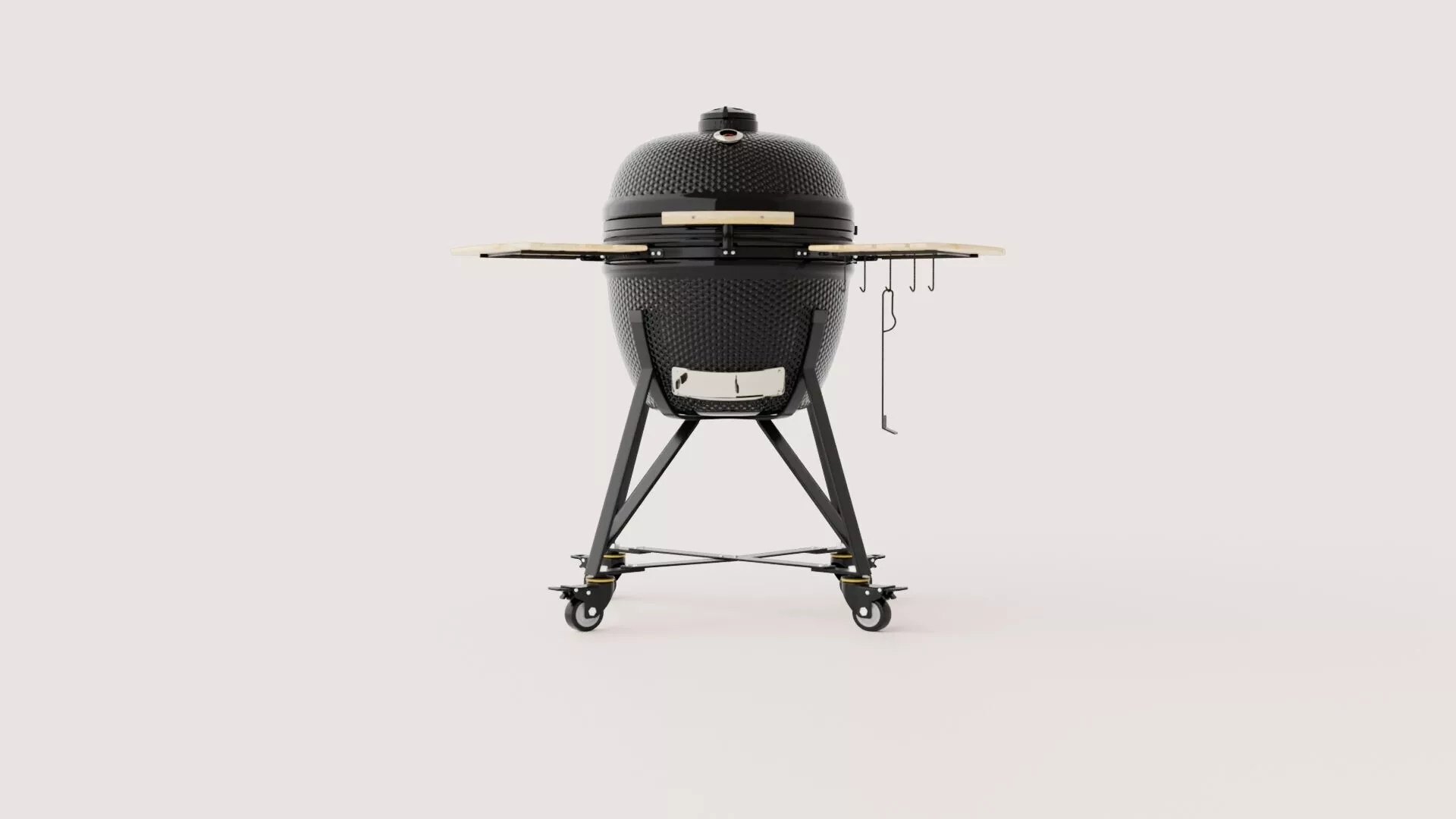 Egg-Shaped Ceramic Grill 3D Model Low-poly 3D model