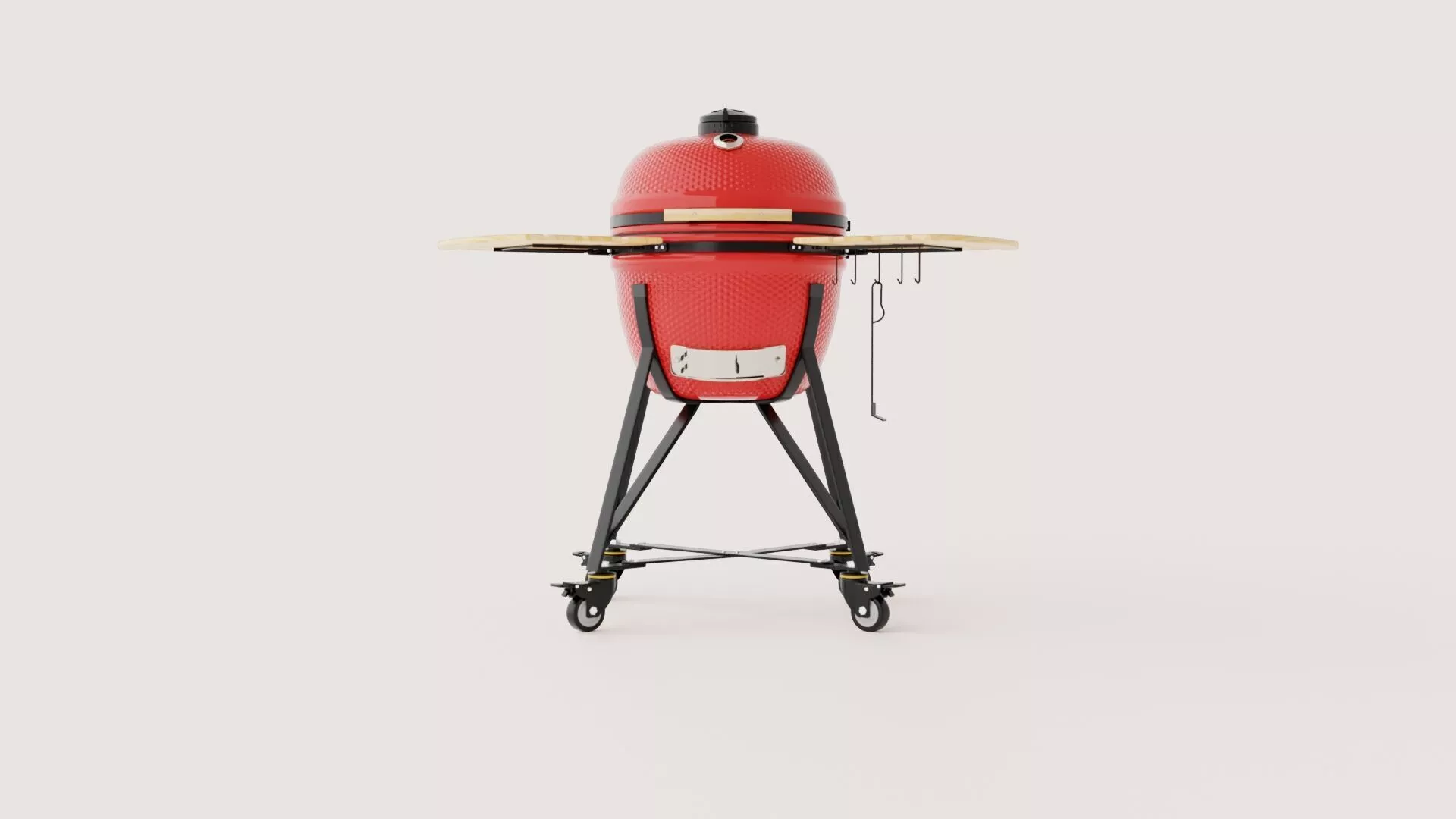 Egg-Shaped Ceramic Grill 3D Model Low-poly 3D model
