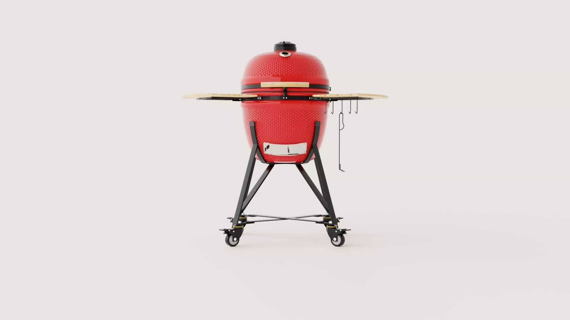 Egg-Shaped Ceramic Grill 3D Model Low-poly 3D model