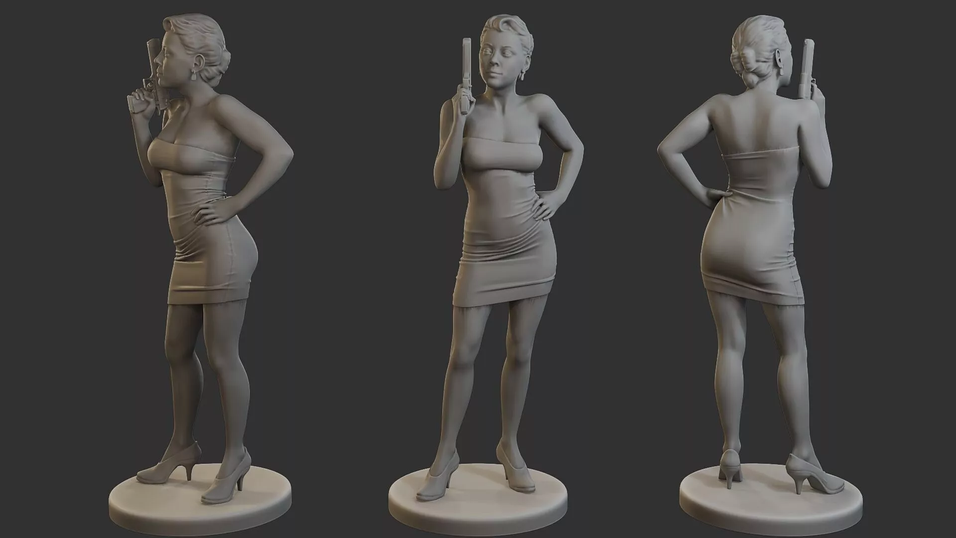 Female Spy Agent FSA1 005 3D print model