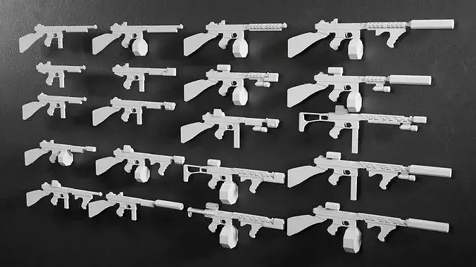 Low Poly TomSMG-style -20 Variations Game Ready