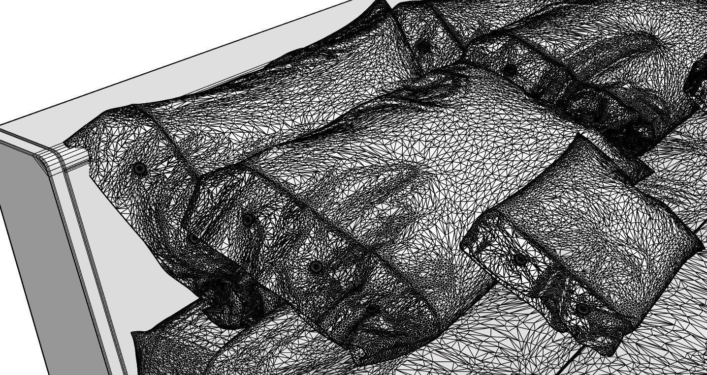 Bed linen with blankets 3D model_5