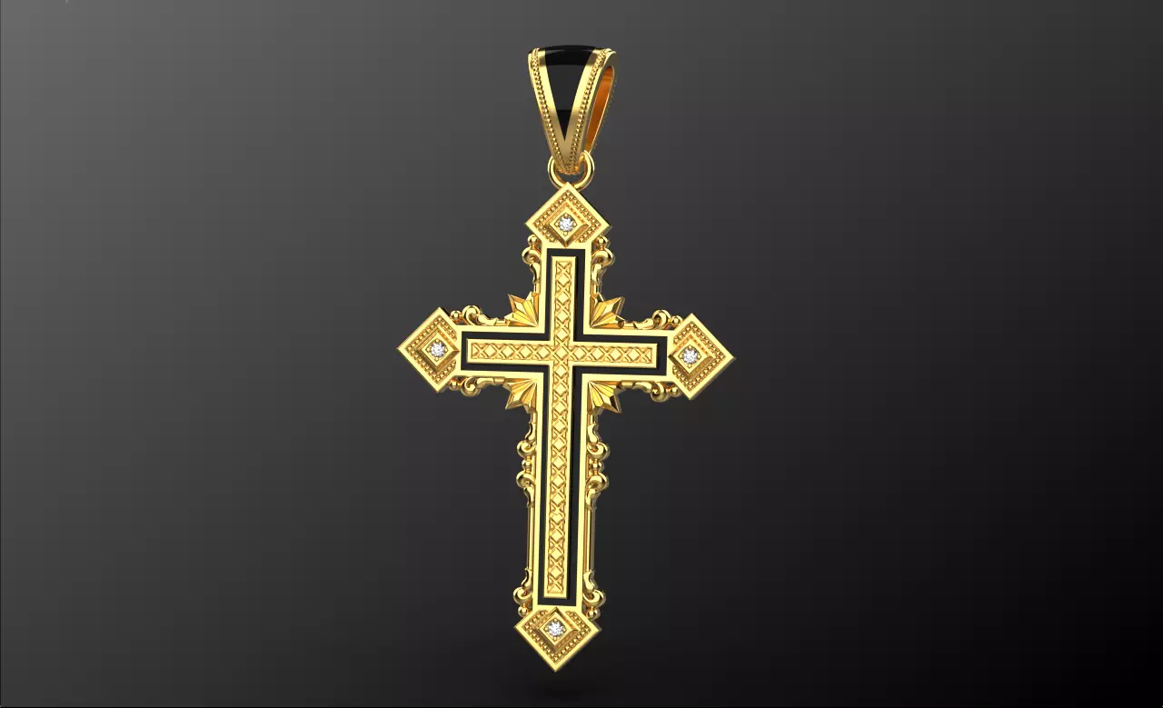cross pendant 001 3D print model