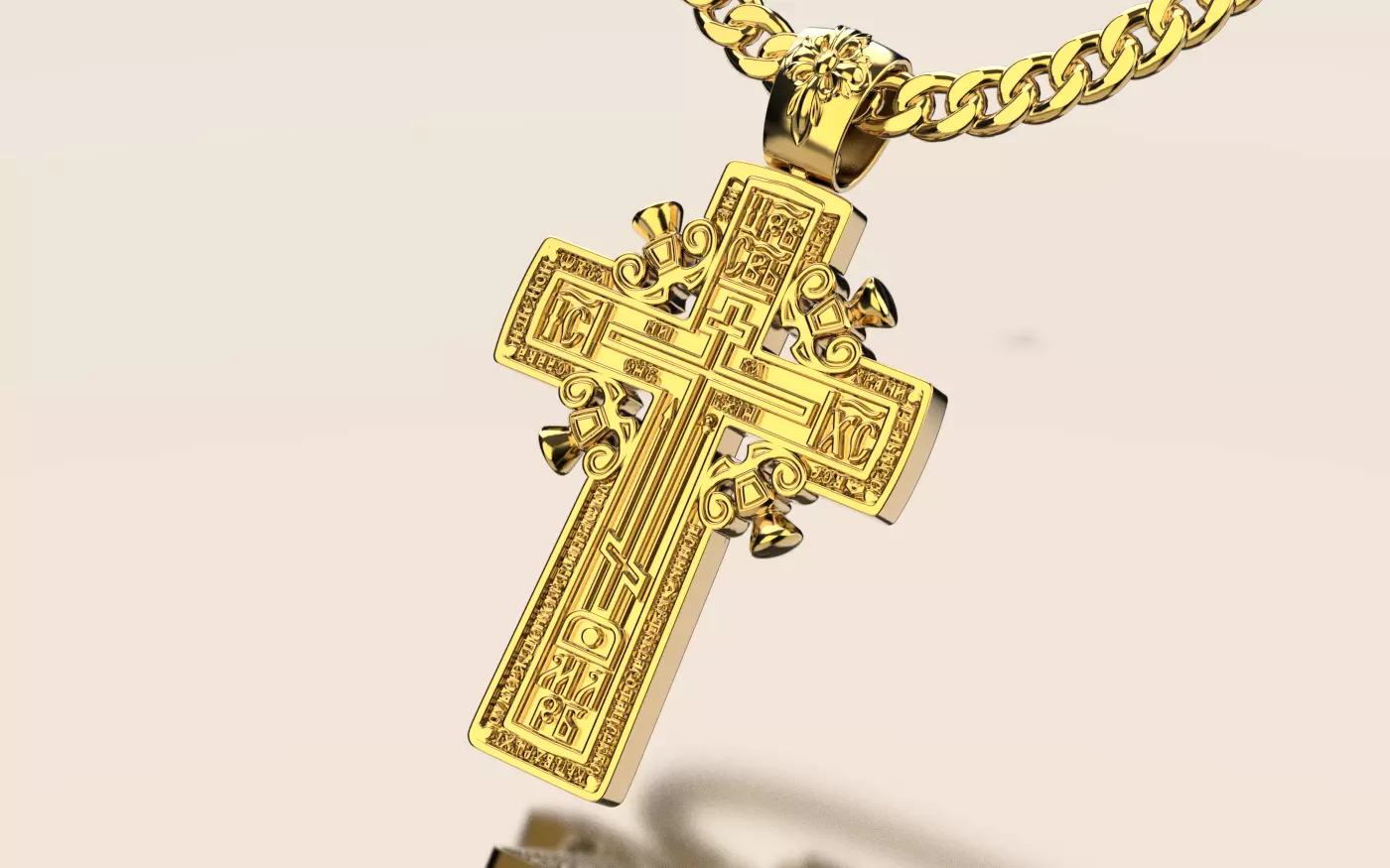 cross pendant 007 3D print model