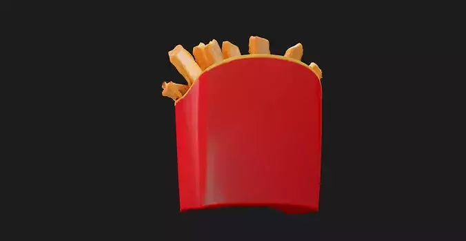 Crispy French Fries 3D model 6