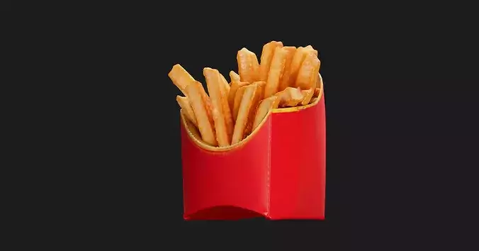 Crispy French Fries 3D model 3