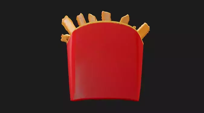 Crispy French Fries 3D model 7