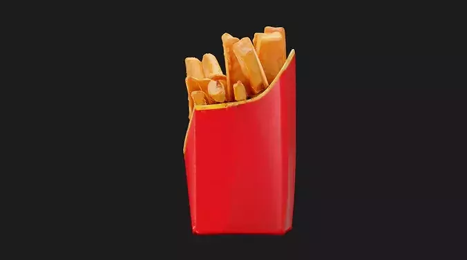 Crispy French Fries 3D model 5