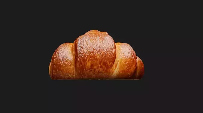 Butter Croissant 3D model 5