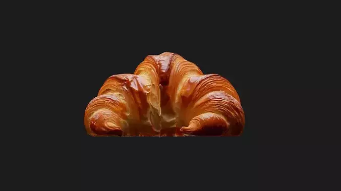 Butter Croissant 3D model 4