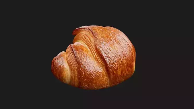 Butter Croissant 3D model 6
