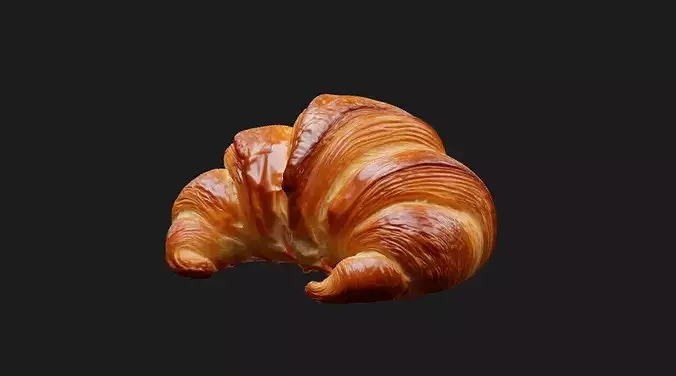Butter Croissant 3D model 3