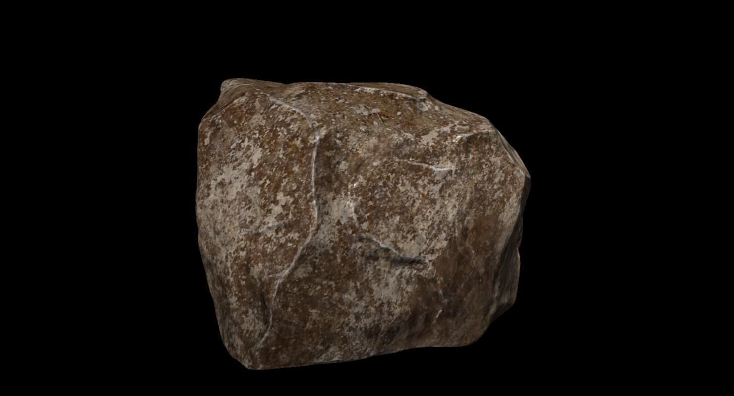 Stone rock Low-poly 3D model_3