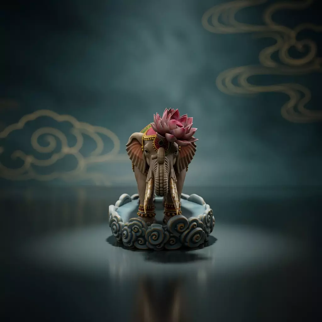 Lotus Elephant 3D Printable STL Sculpture Model 771155 3D print model