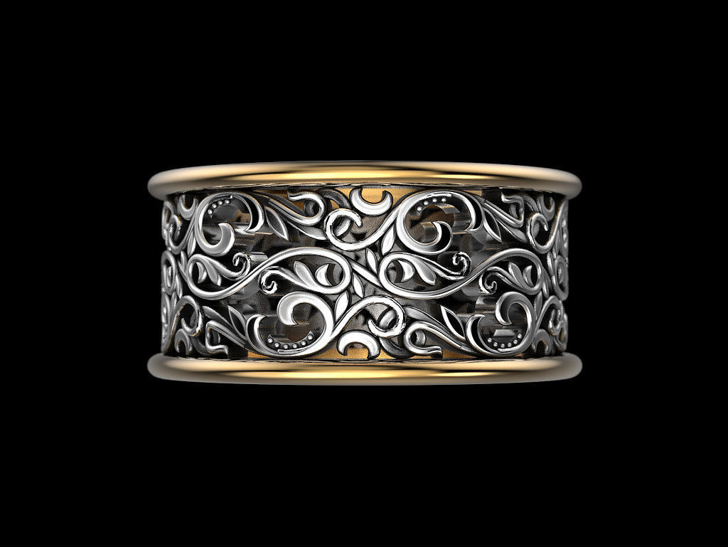 Wedding Ring 3D print model_2