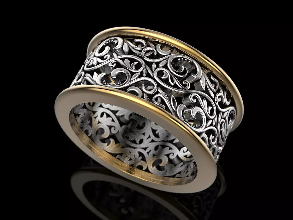 Wedding Ring 3D print model_0