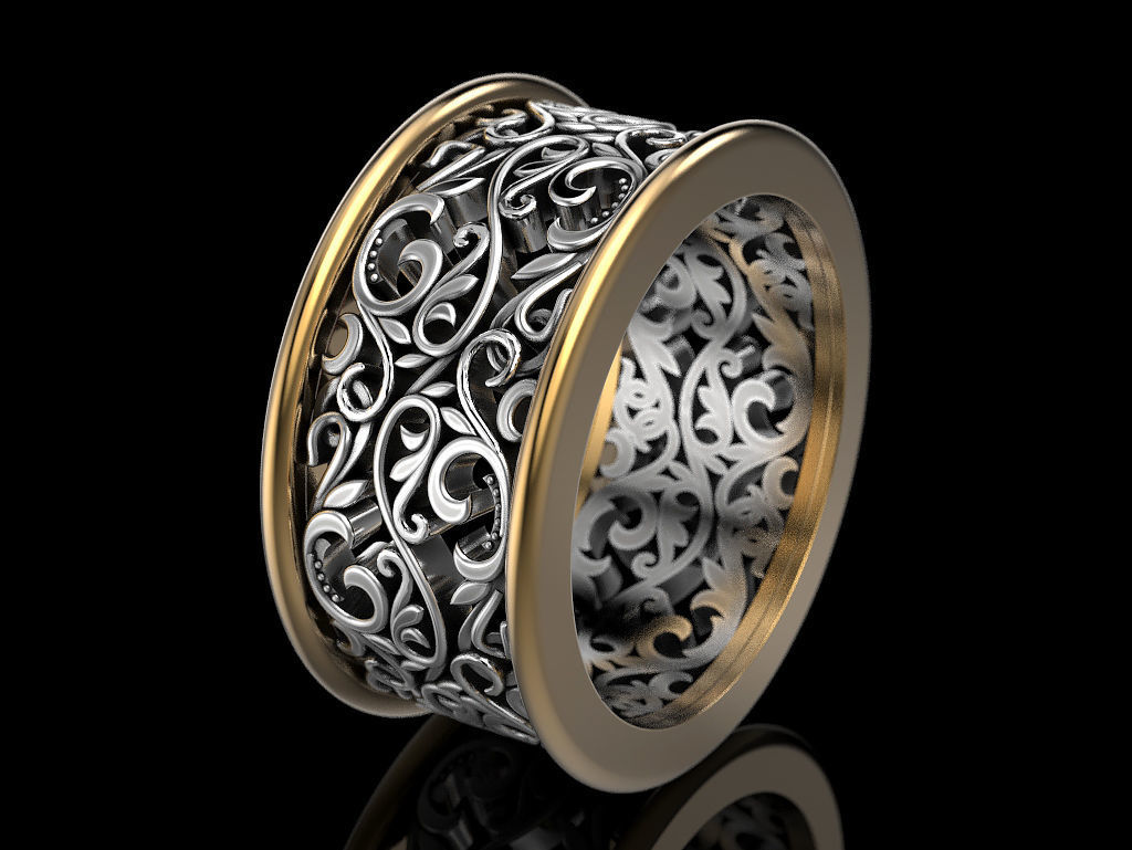 Wedding Ring 3D print model_1