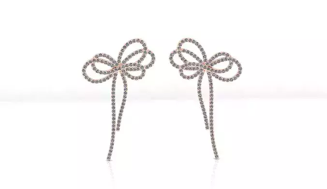 bow tie high jewelry earring