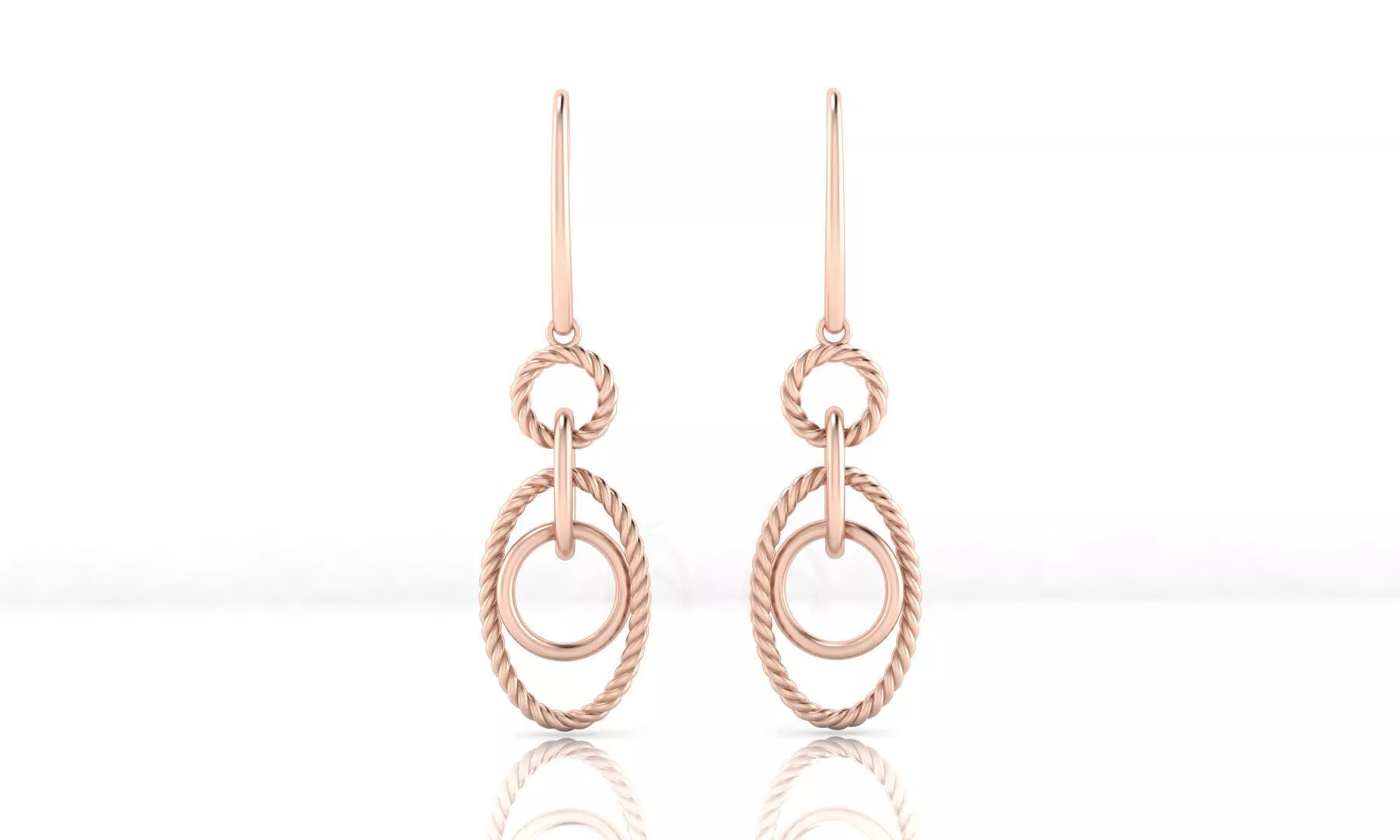 rope high jewelry earring 3D print model