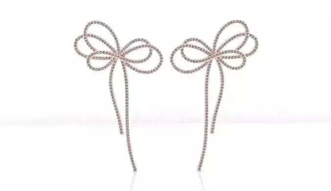 bow tie high jewelry earring