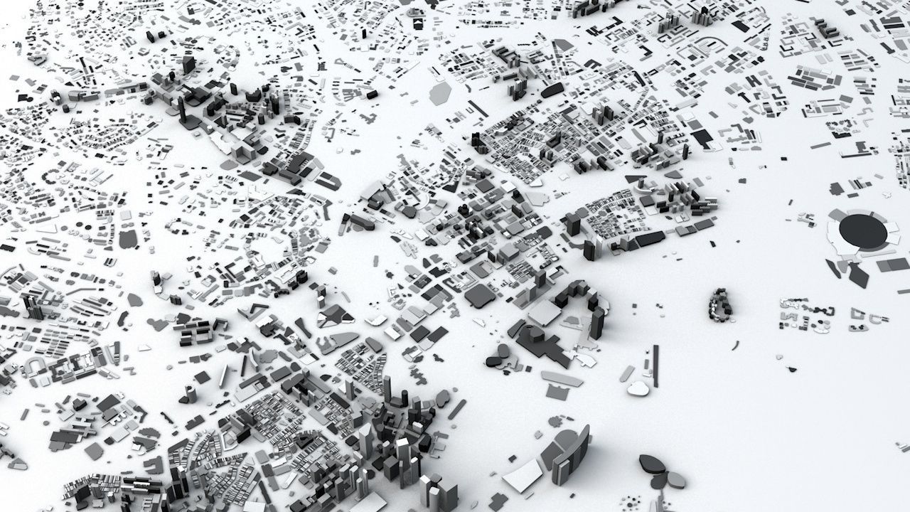 Singapore Streets and Buildings 3D model_2