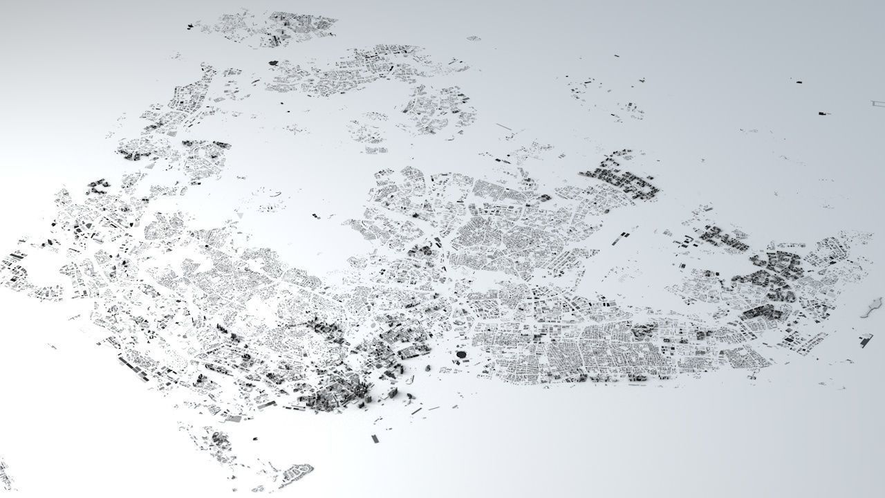 Singapore Streets and Buildings 3D model_5
