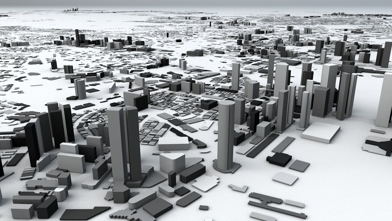 Singapore Streets and Buildings 3D model_1