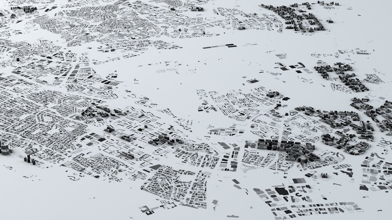 Singapore Streets and Buildings 3D model_4