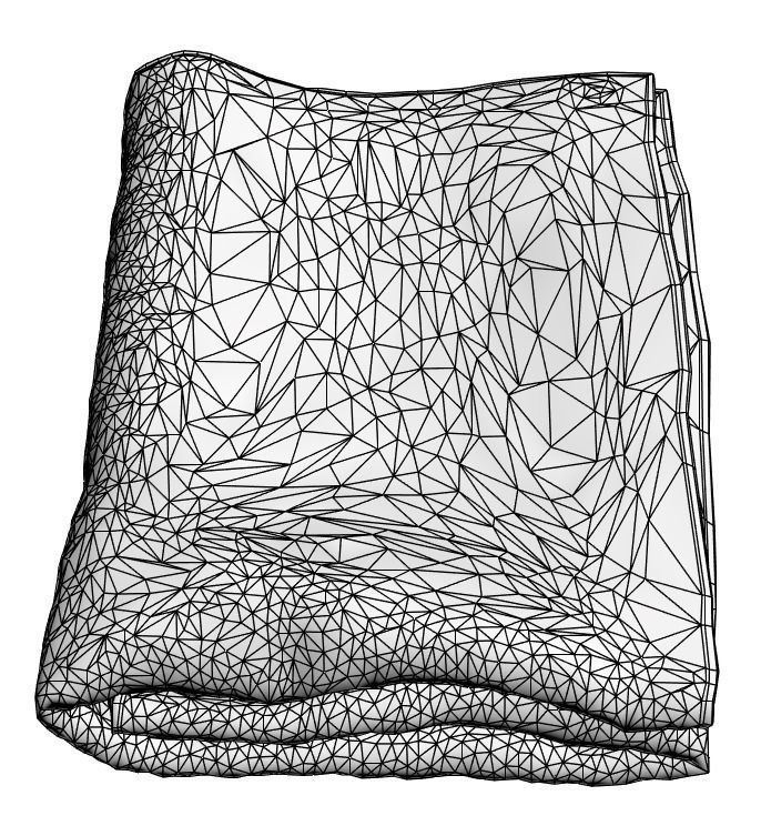 Bundle of small white towels 3D model_6