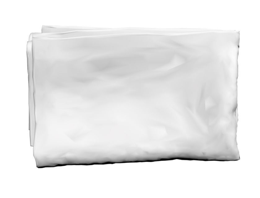 Bundle of small white towels 3D model_3