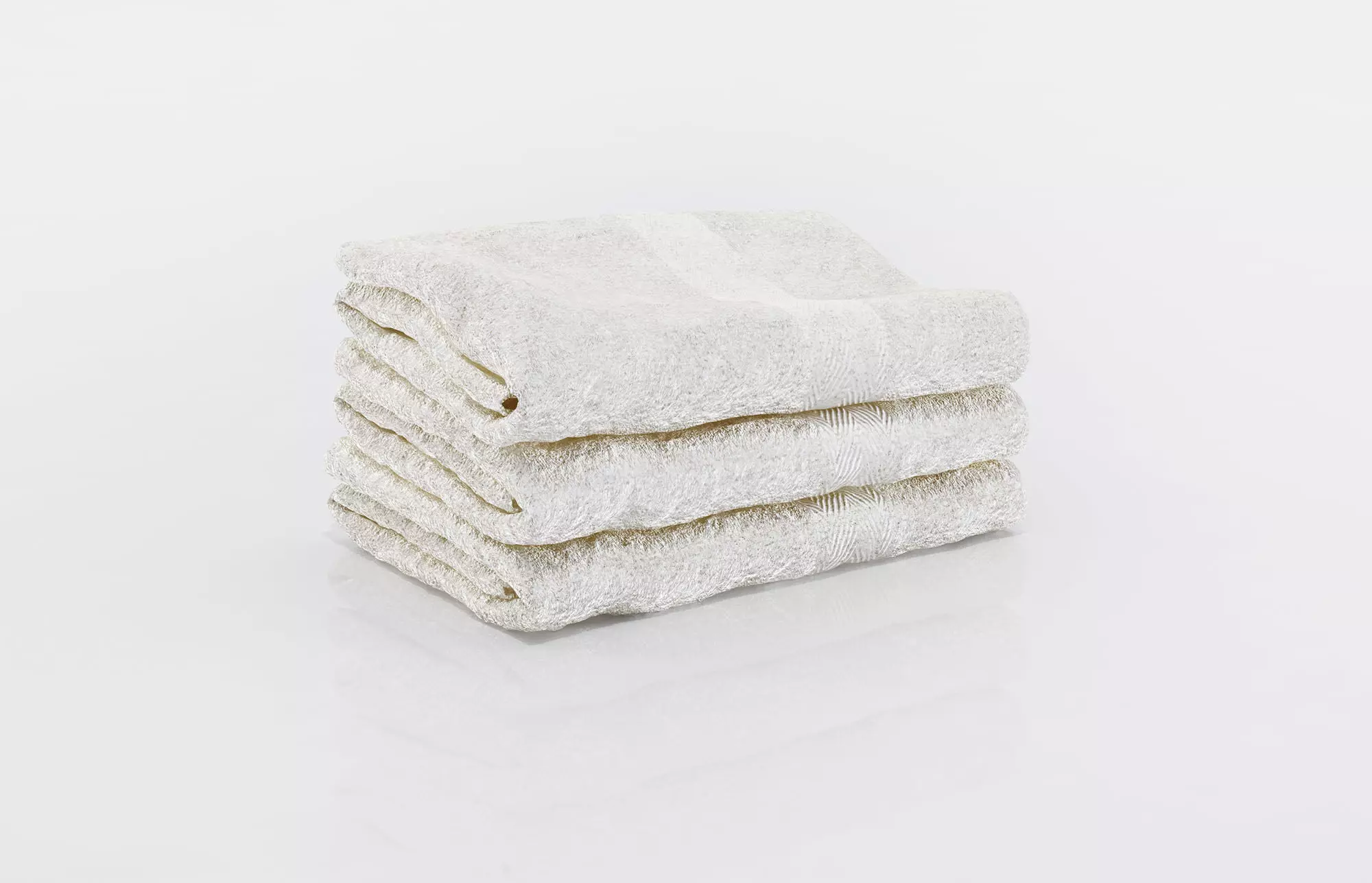 Bundle of small white towels 3D model_0