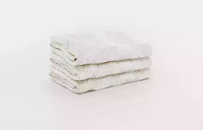 Bundle of small white towels