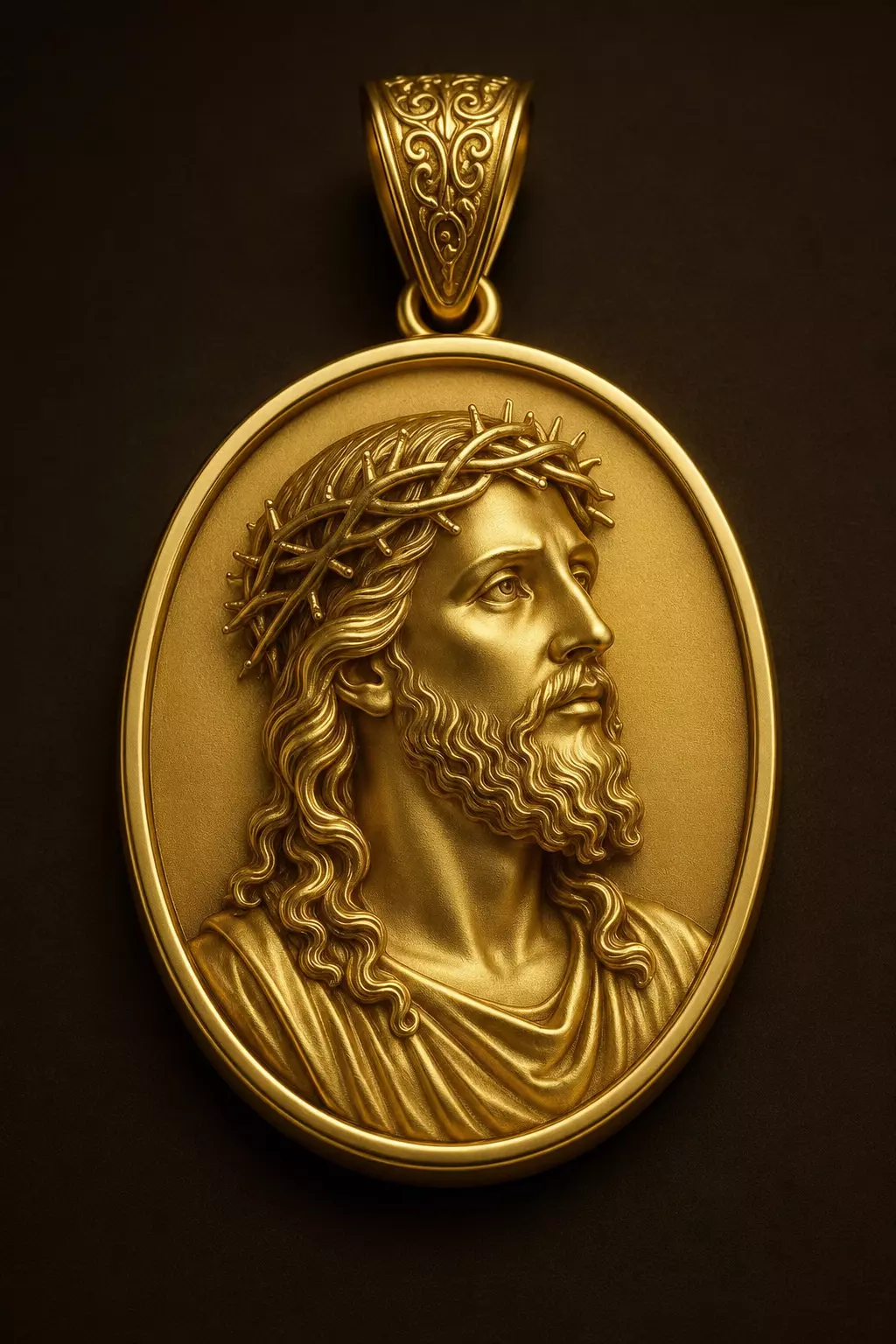 Pendant Jesus Pendant Cross pendant Religious 3D print model