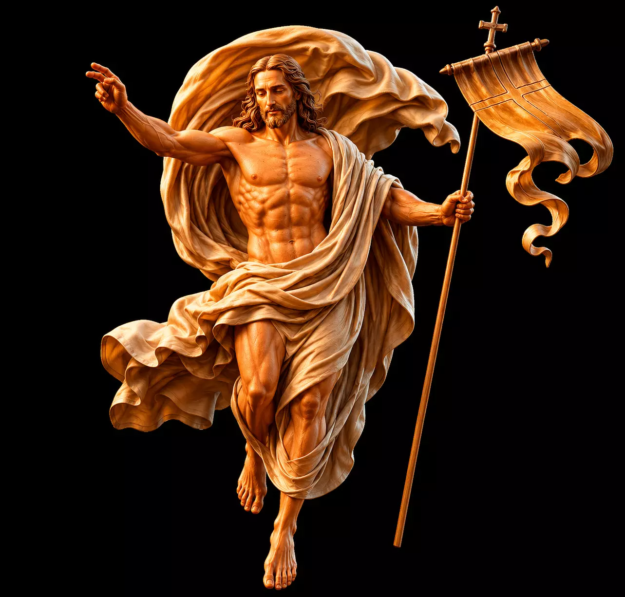 Pendant Jesus Pendant Cross pendant Religious 3D print model