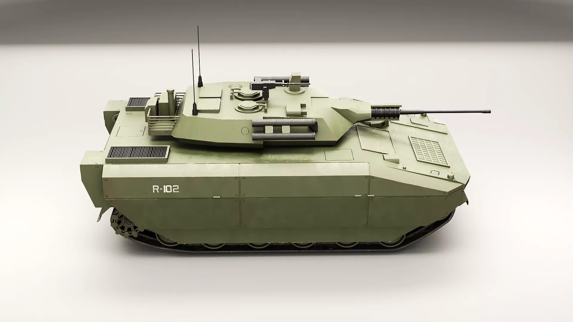 Generic Infantry Fighting Vehicle IFV Tracked APC Low-poly 3D model