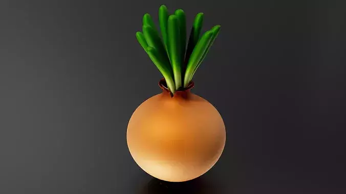 Food Vegetables Onion 3D print model 4