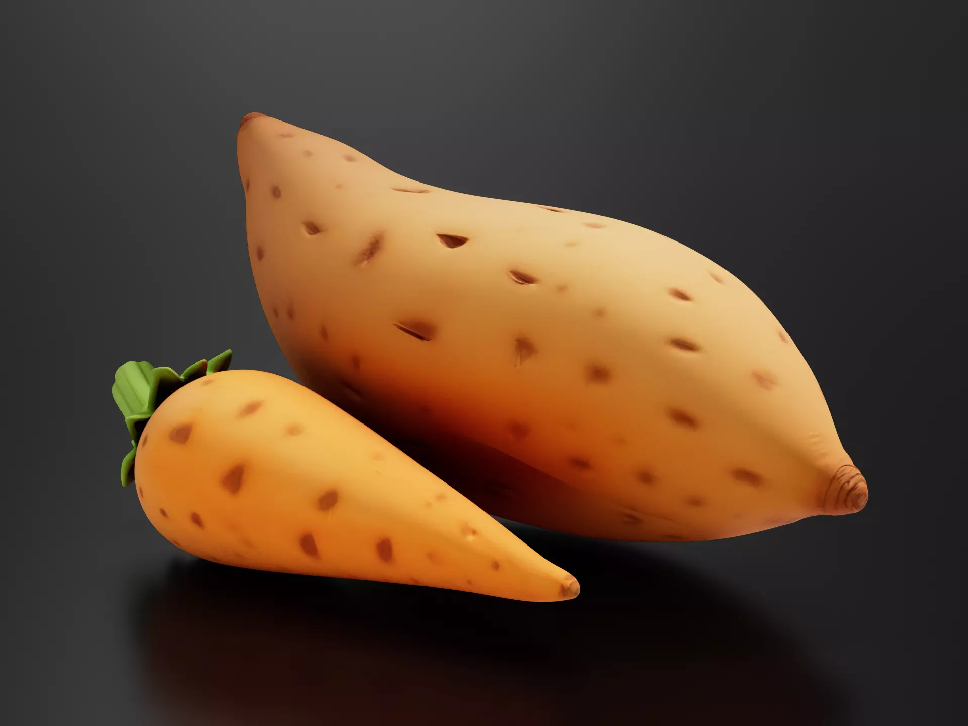 Food Vegetables Sweet Potato 3D print model