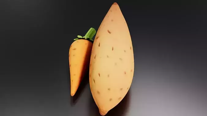 Food Vegetables Sweet Potato 3D print model 4