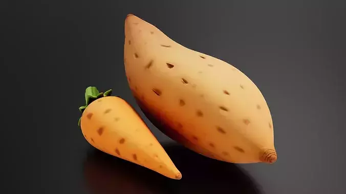 Food Vegetables Sweet Potato 3D print model 3