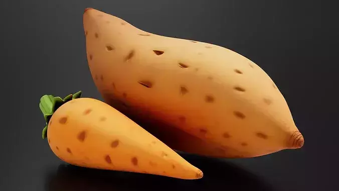 Food Vegetables Sweet Potato 3D print model 2