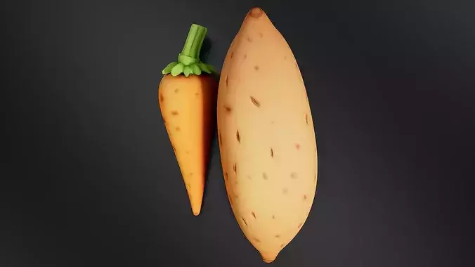 Food Vegetables Sweet Potato 3D print model 6