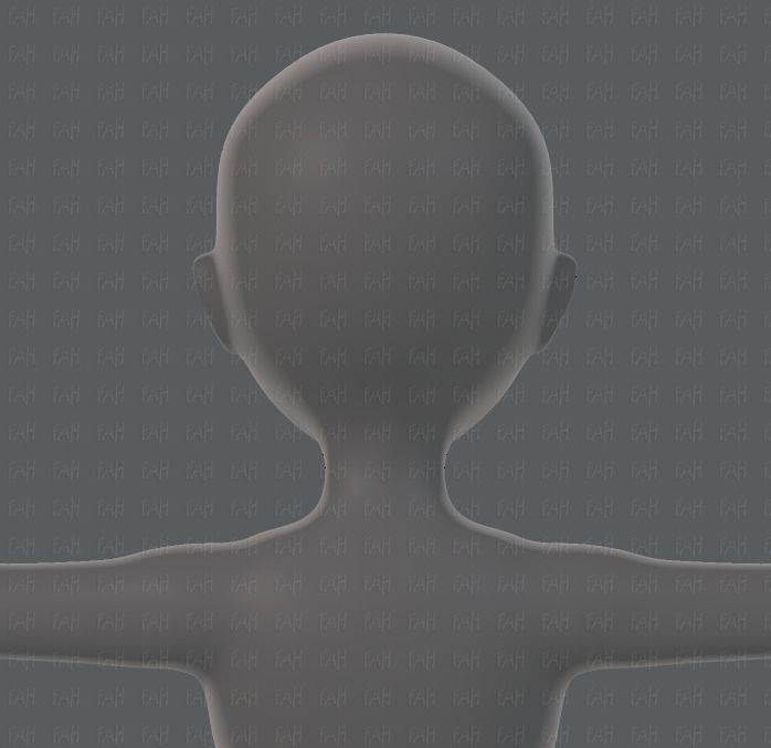 Base mesh woman 01 Low-poly 3D model_22