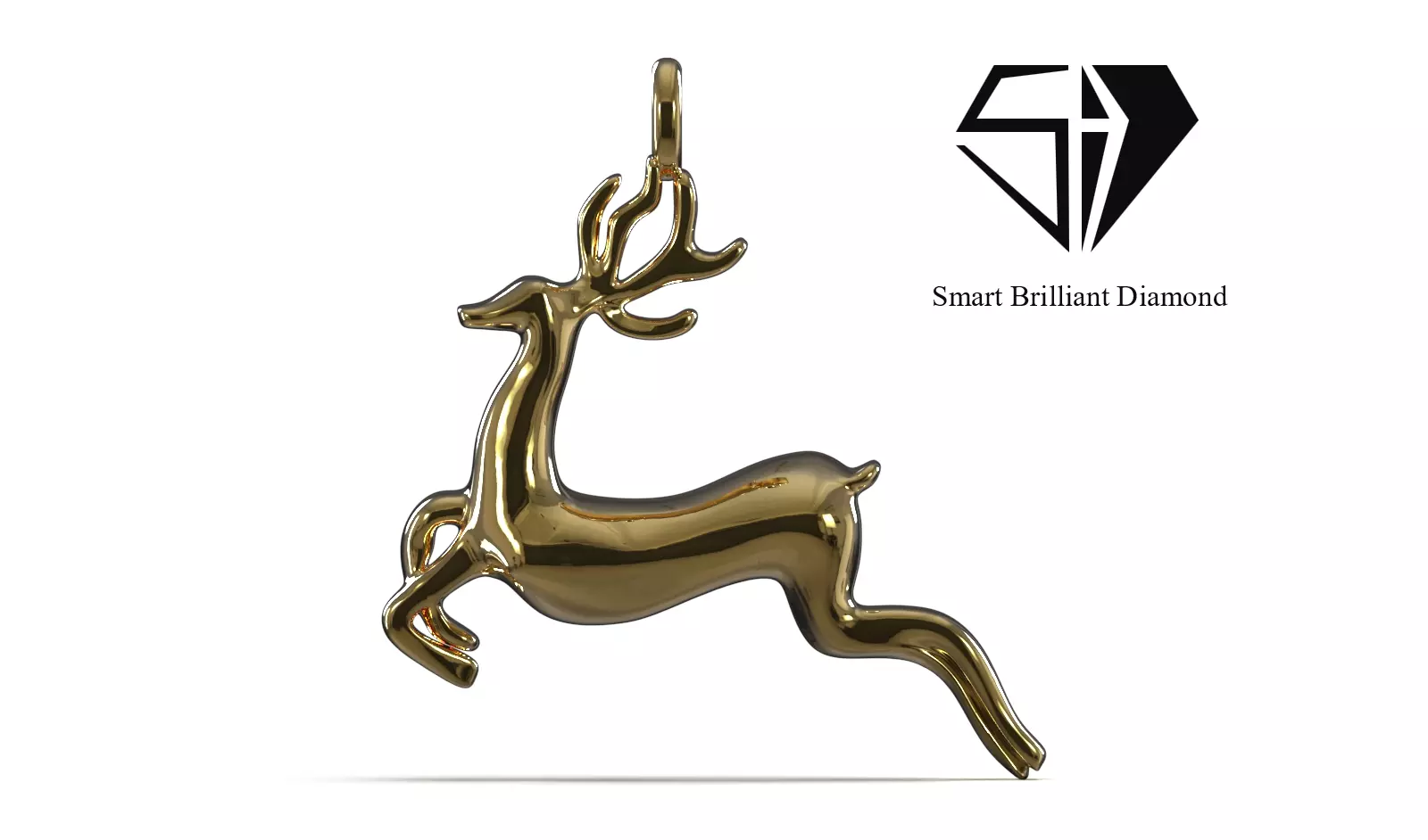 Royal Deer Gold printable cad Pendant model gp0505 3D print model