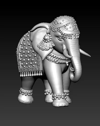 Elephant 3d model 3D print model