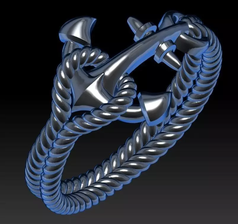 Anchor ring 3D print model_0
